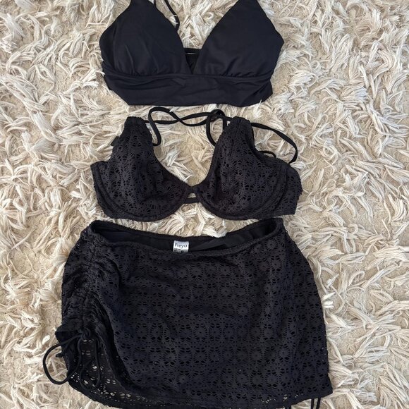 Freya Small Skirted Bikini Brief Swim Bottom and Swim Tops 34D - Picture 2 of 5